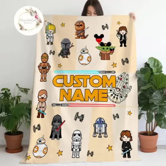 Discover Personalized Disney Star Wars Characters Blanket Gift For Friends, Kids