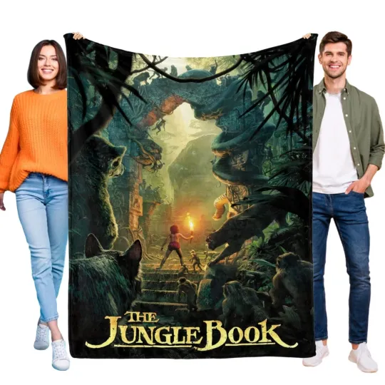 Discover Disney The Jungle Book Fleece Bed Blanket Gift For Friends, Kids