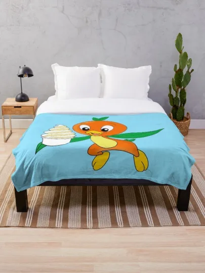 Discover Disney Orange Bird Dole Whip Cozy Fleece Blanket