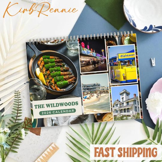 Discover The Wildwoods 2026 Calendar, The Wildwoods Monthly Wall Calendar, 2026 The Wildwoods Calendar Size 8.5" x 11"