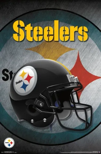 Discover PITTSBURGH Steeler Official Team Logo Helmet Design football 22x34 WALL POSTER