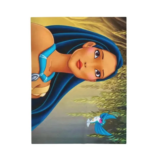 Discover Disney Pocahontas Push Fleece Blanket, Disney Cartoon Fleece Blanket