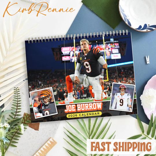 Discover Burrow Football Fan 2026 Calendar, Burrow Football Fan Monthly Wall Calendar, 2026 Burrow Football Fan Calendar Size 8.5" x 11"