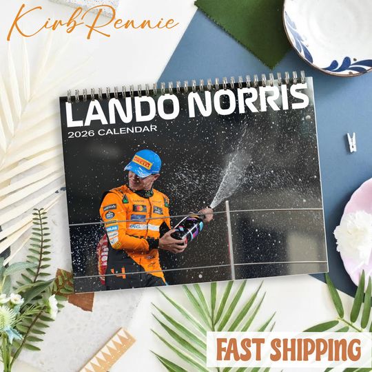 Discover Lando Racer Calendar 2026 Calendar, Lando Racer Monthly Wall Calendar, 2026 Lando Racer Calendar Size 8.5" x 11"
