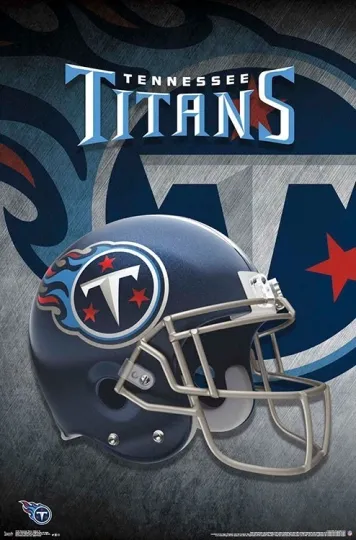 Discover Tennessee Titans Official Football Helmet Logo Wall Poster