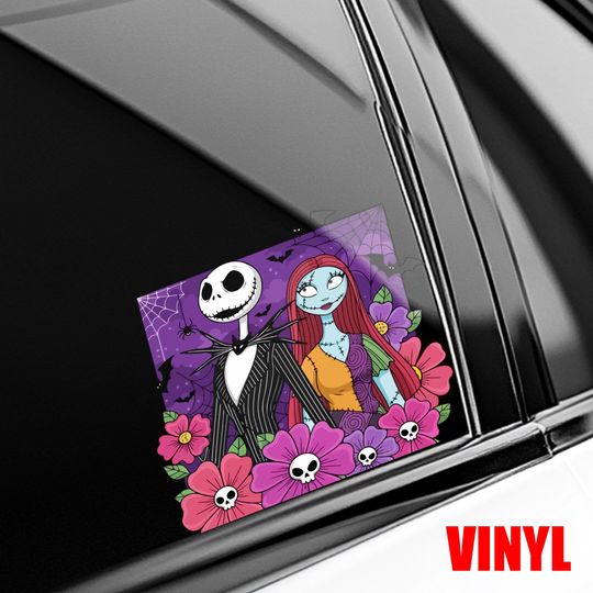 The Nightmare Before Christmas Peeker Sticker, Peeking Car Window Decal, Oogie Boogie Barrel Zero Jack Sally PackSticker