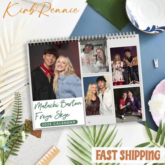 Discover Malachi Barton And Freya Skye 2026 Calendar, Malachi Barton And Freya Skye Monthly Wall Calendar, 2026 Calenda Size 8.5" x 11"