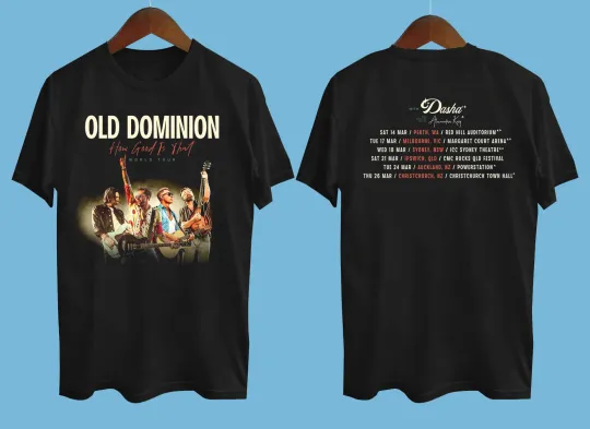 Discover 2 Sides Old Dominion -How Good Is That tour - March 2026 Black Shirt