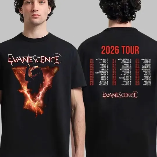 Evanescence 2026 North America Tour T-shirt, Alternative Rock Band Concert Fan