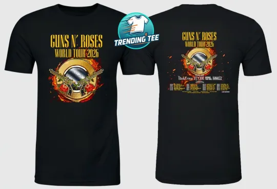 Discover Guns And Roses World Tour 2026 Schedule Tour Dates T-Shirt