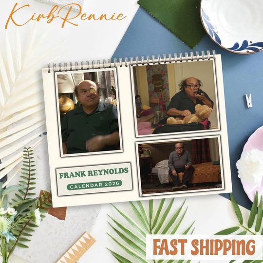 Discover Frank Reynolds 2026 Calendar, Frank Reynolds Monthly Wall Calendar, 2026 Frank Reynolds Calendar Size 8.5" x 11"