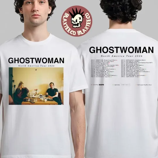 Discover Ghostwoman North America Tour 2026 City Dates Double Sided T-Shirt