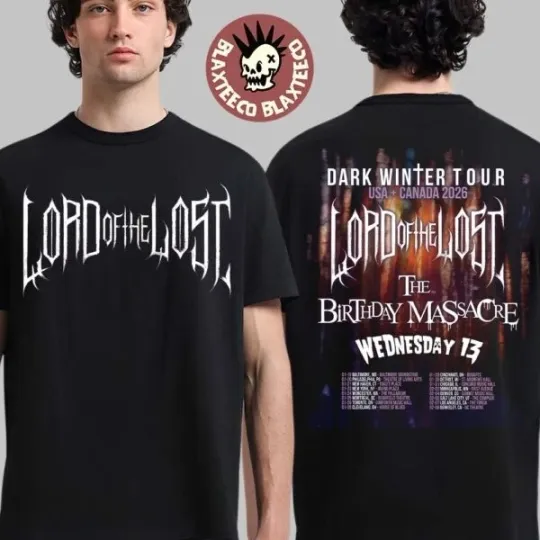 Discover Lord Of The Lost Dark Winter Tour 2026 USA Canada Double Sided Shirt