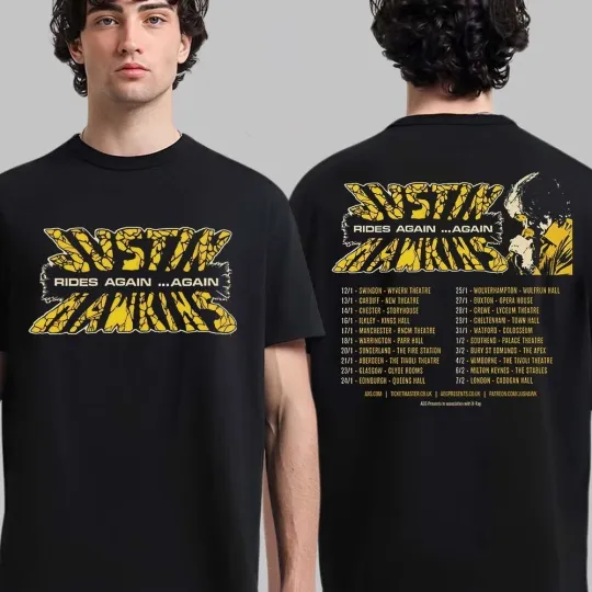 Discover Justin Hawskin Rides Again Again Tour 2026 T-shirt