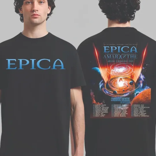 Discover Epica Arcane Dimensions Tour 2026 Europe And UK T-shirt