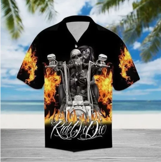 Discover Motorcycle Summer Hawaiian Shirt, Gift for Men and Women