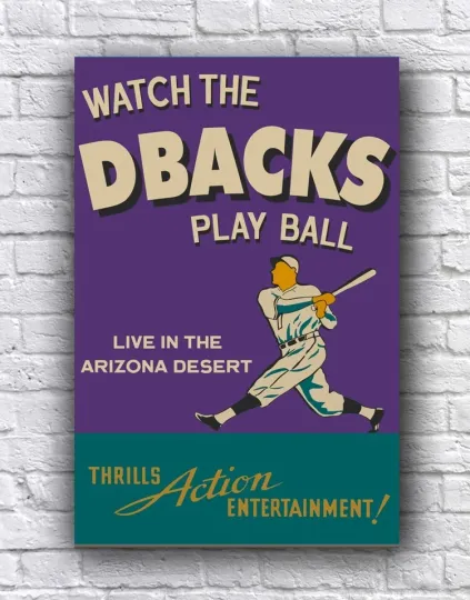 Discover Arizonna Diamondbacks Vintage Style Poster