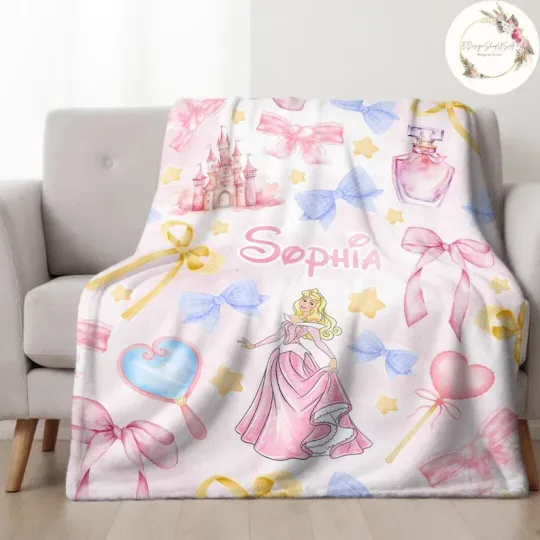 Discover Personalized Disney Sleeping Beauty Blanket Gift For Friends, Kids