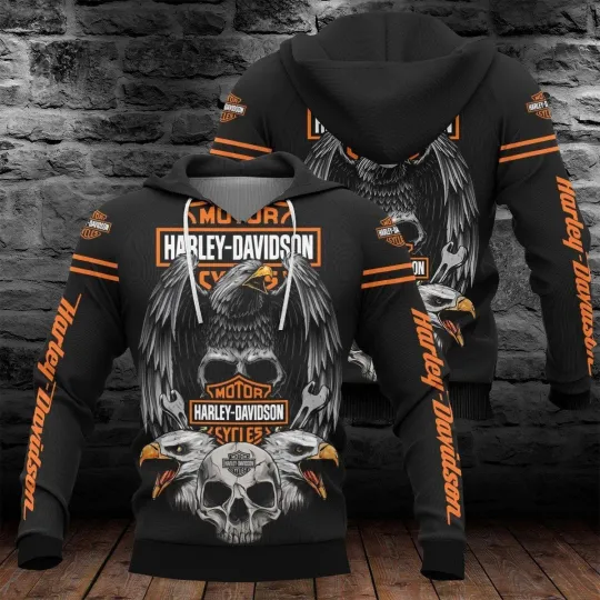 Discover Personalized Harley Racing Davidson 3D Hoodie , Unisex Adults S-5XL