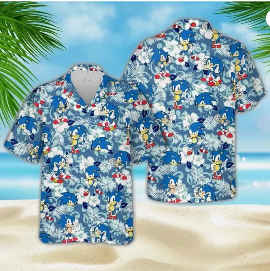 Sonic the Hedgehog Summer Hawaiian Shirt, Gift for Men and Women