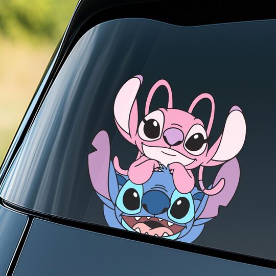 Discover Stitch Peeker Peeking Sticker Car Decals Waterproof Weatherproof Vinyl Laptop Decals Classic Disney Characters Lilo and Stitch D2HL05