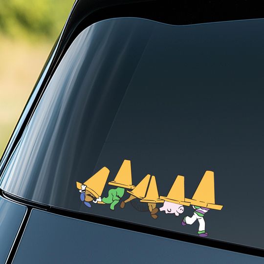 Discover Toy Story Peeker Peeking Car Window Decals, Bumper Stickers, Toy Story, Pack Stickers