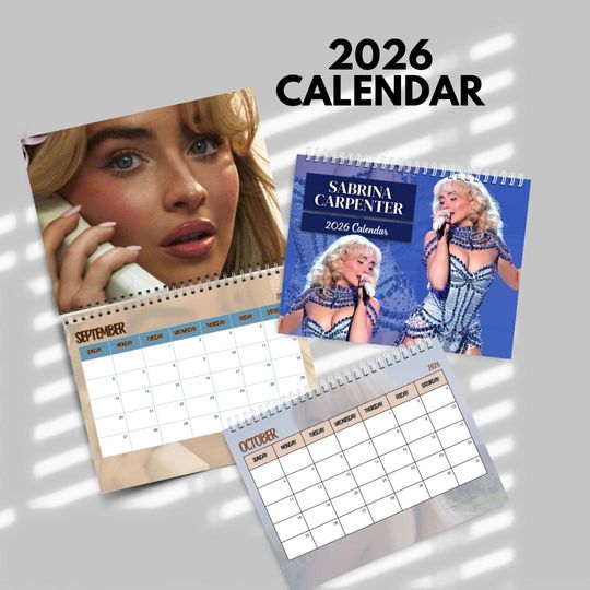 Discover Sabrina Carpenter 2026 Calendar and Planner, Music and Celeb Calendar