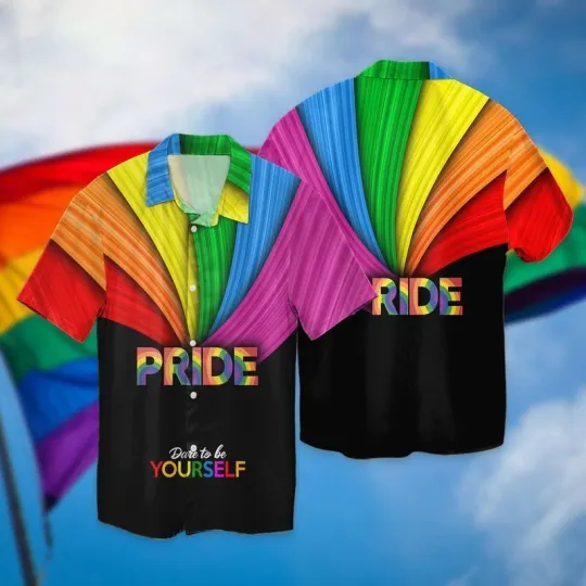 Discover Lgbt Pride Dare To Be Yourself Summer Hawaiian Shirt, Gift for Men and Women