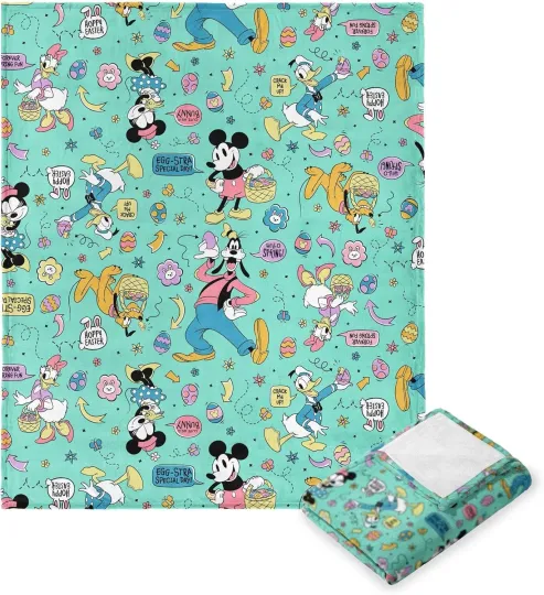 Discover Disney Mickey Mouse & Friends Egg Hunt Cozy Fleece Blanket