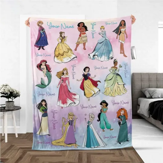 Discover Personalized Disney Princess Fleece Blanket