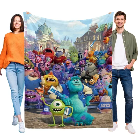 Discover Disney Monsters University Fleece Bed Blanket Gift For Friends, Kids V1