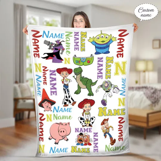 Discover Disney Toy Story Group Personalized Fleece Blanket