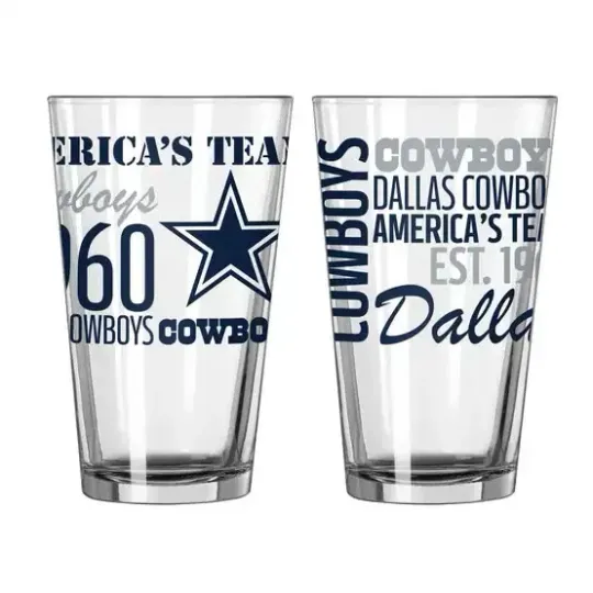 Dallas Cowboys football Glass Cups