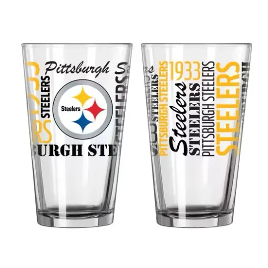 Discover Pittsburgh Steeler football Glass Cups