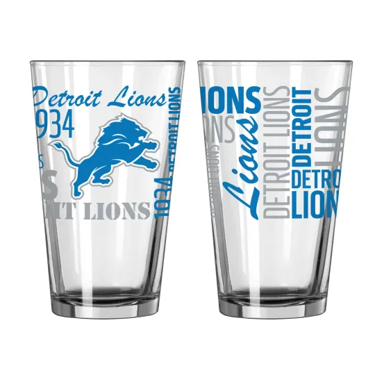 Detroit Lions football Glass Cups