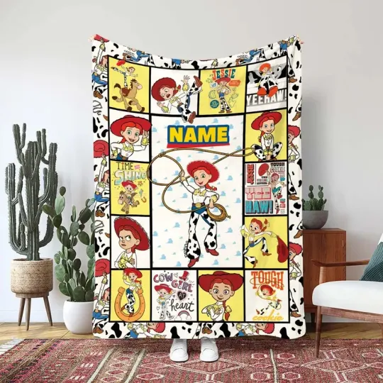 Discover Personalized Disney Jessie Toy Story Fleece Blanket