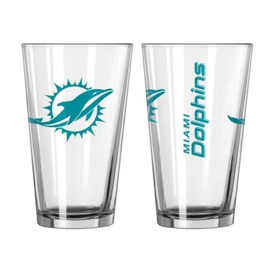 Miami Dolphins football Glass Cups