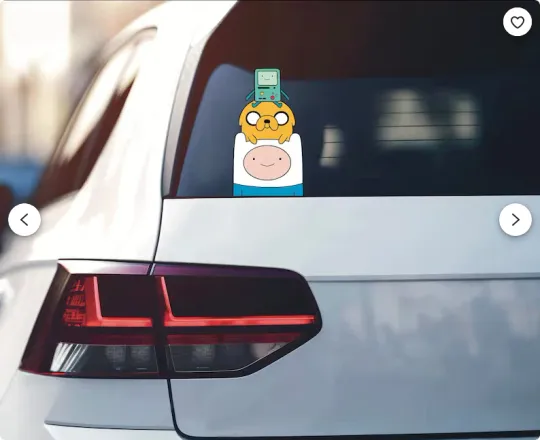 Adventure Time Finn, Jake, and BMO Vinyl Decal | Cartoon Network Car Sticker
