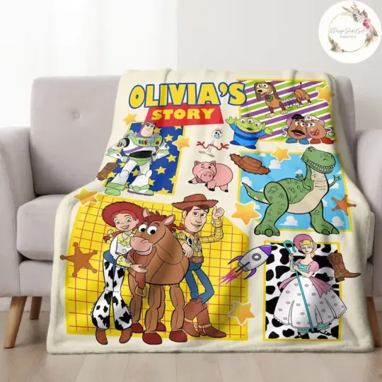 Discover Personalized Disney Pixar Toy Story Blanket Gift For Friends, Kids
