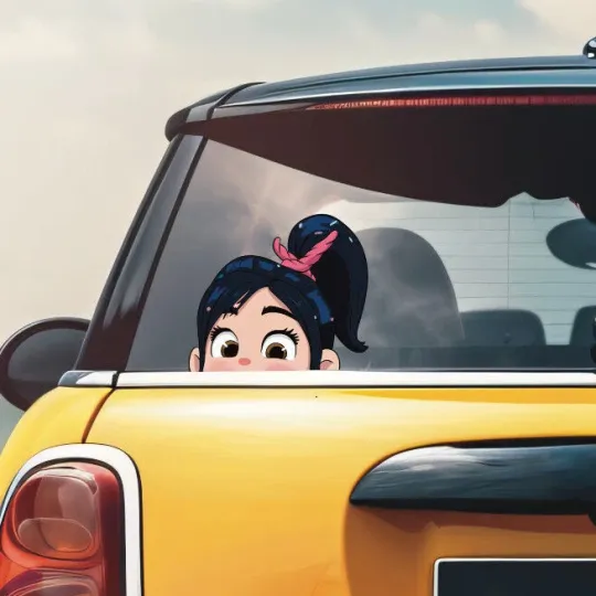 Discover Vanellope Sticker Wreck It Ralph Peeker Vinyl Car Window Decal Disney Sticker
