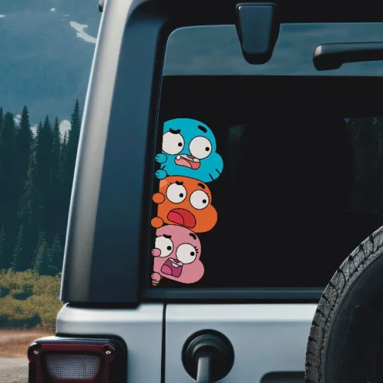 Discover Bubble Gum Peeker Peeking Sticker Vinyl Car Sticker Window Decal Bubble Gum TV