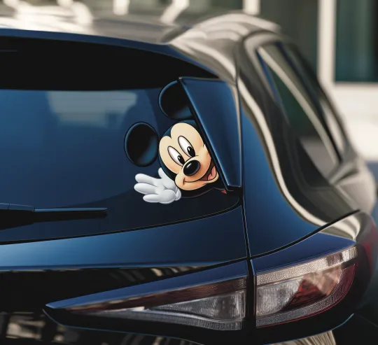 Mickey Mouse Window Peeker Vinyl Sticker Decal Disney Car Cute Mickey Mouse