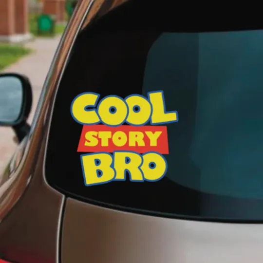 Discover Toy Story Style Cool Story Bro Vinyl Sticker Decal Car Laptop Phone Decor