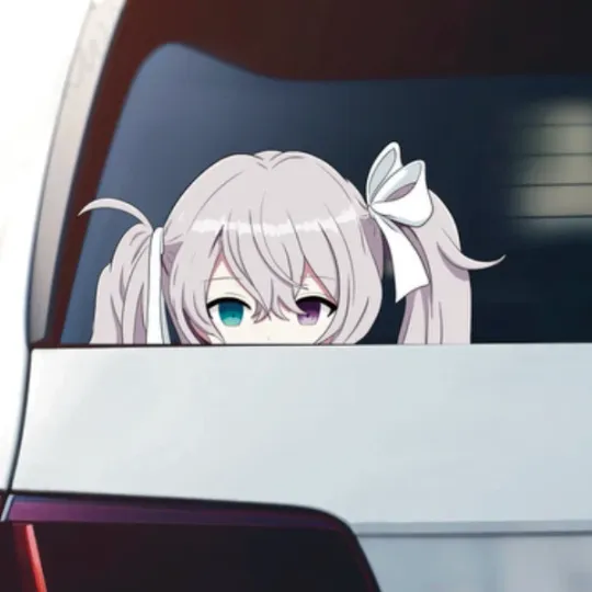 Discover Miku HatsunePeeking Anime Peeker Window Car Bumper Vinyl Sticker