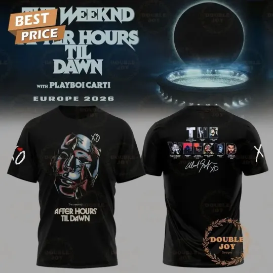 Discover Weeknds x After Hours Til Dawn Tour 2026 3D T-Shirt
