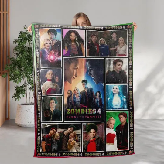 Discover Personalized Zombies 4 Dawn Of The Vam Fleece Bed Blanket Gift For Friends, Kids