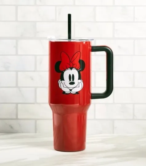 Discover Disney Classic Minnie Mouse 40 oz Stainless Steel Tumbler with Handle