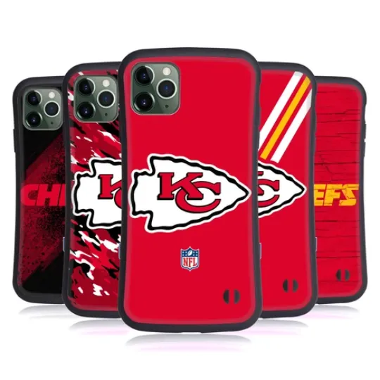 football KANSAS CITY CHIEFS LOGO HYBRID CASE FOR APPLE iPHONES PHONES