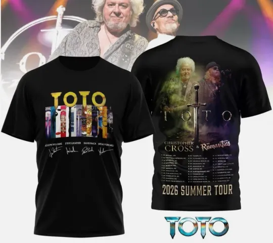 Discover Toto 2026 Summer Tour 3D T-Shirt
