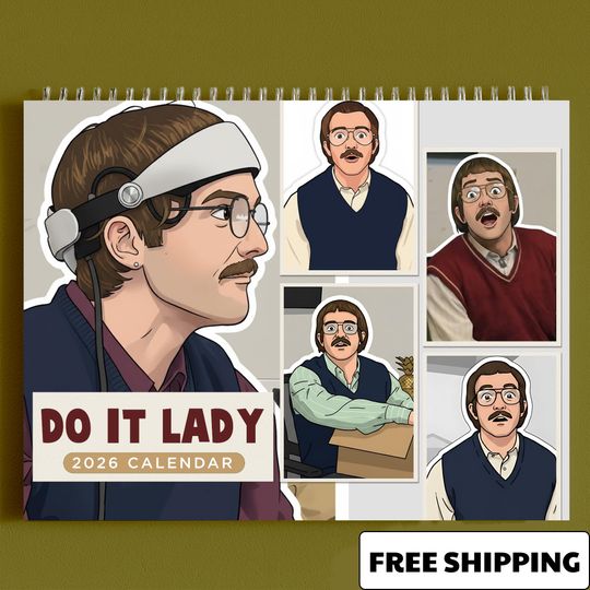 Discover Do It Lady 2026 Wall Calendar, Funny Character Comedy Planner, Meme Cartoon Calendar